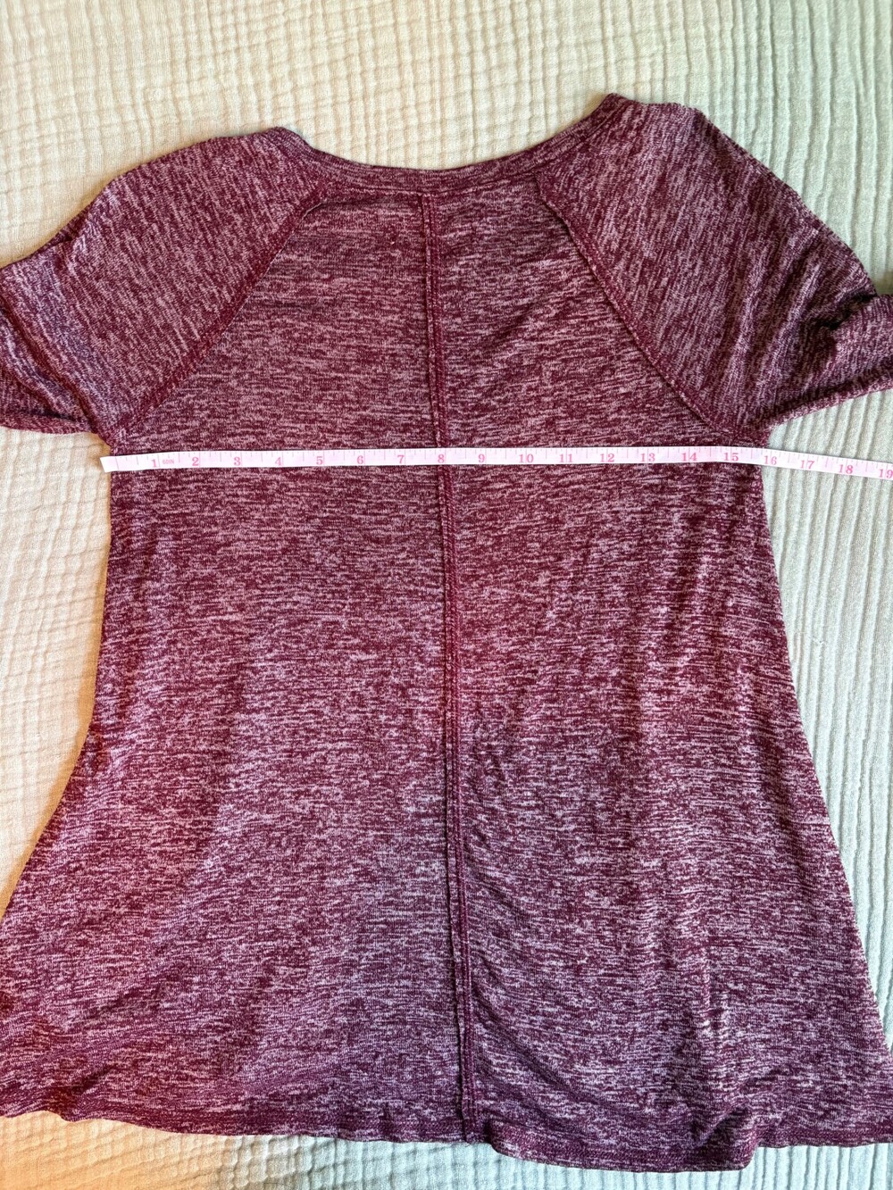 Hollister Small Burgundy Marled Knit Long Sleeve Top - Picture 5 of 5